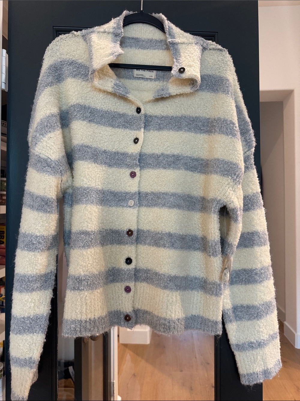 NWT We The Free Striped Button Collection Cardigan Large